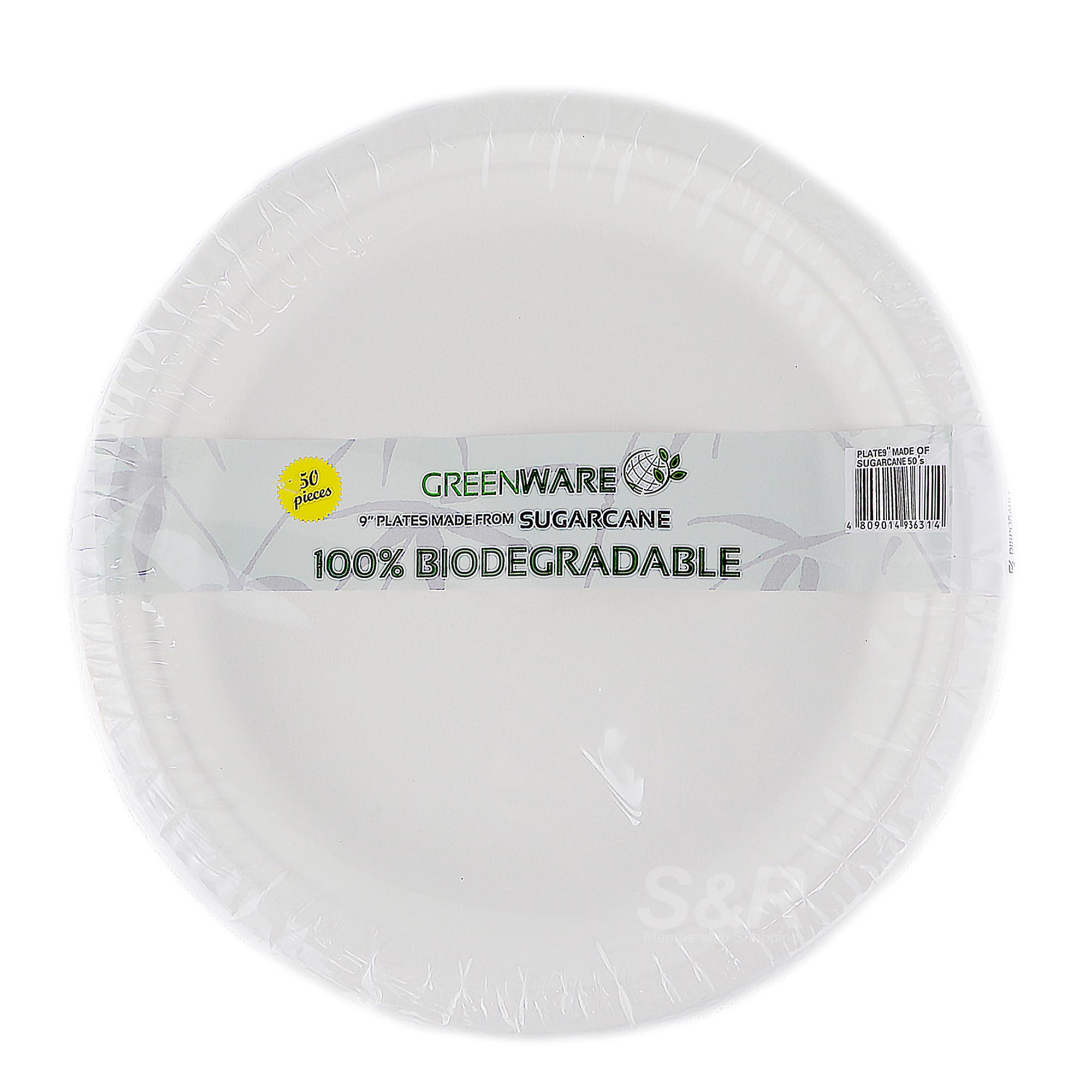 Greenware 9-inch Biodegradable Plates 50pcs
